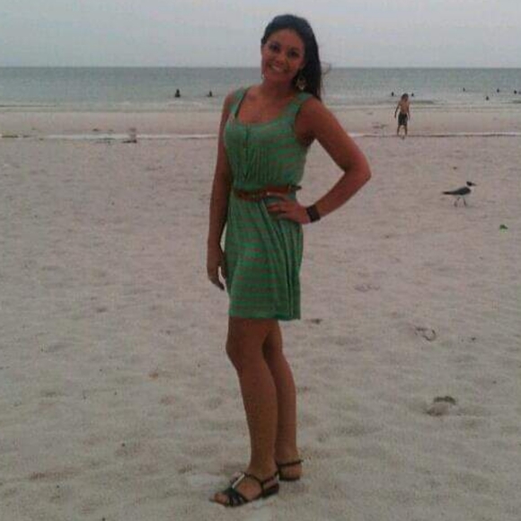 Edge Green & Tan Striped Sundress Medium - Picture 1 of 6